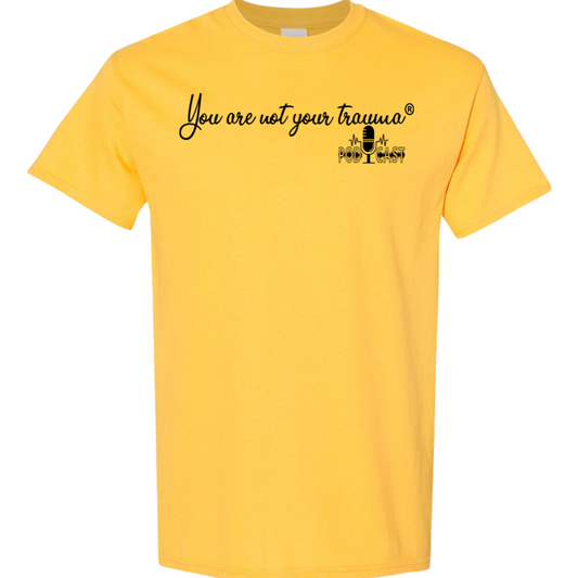 You Are Not Your Trauma Podcast Tee - Script